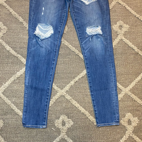 American Eagle Outfitters Super Hi-Rise Super Super Stretch X Distressed Jegging - Picture 4 of 10